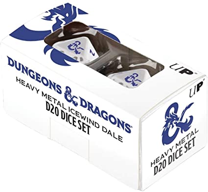 Ultra Pro Heavy Metal Dungeons and Dragons Icewind Dale D20 Dice Set