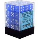 Chessex Frosted: 12MM D6  Blue/White (36)
