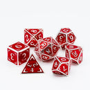 Die Hard Dice 7 Die Metal Dice Set: Reticle Zenith Redshirt