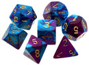 Chessex Gemini: Purple-Teal/Gold 7 Dice Set