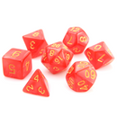 Die Hard Dice 7 Die RPG Dice Set: Red Swirl with Gold