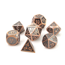 Die Hard Dice 7 Die Metal Dice Set: Gothica - Battleworn Copper