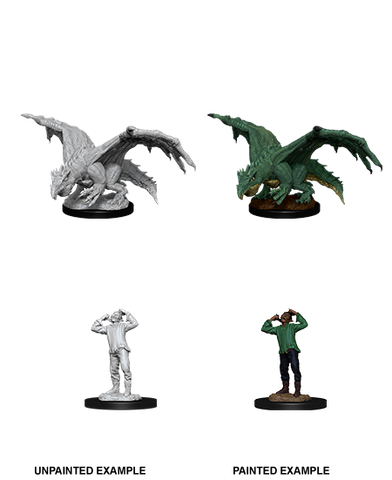 Wizkids: Nolzur's Marvelous Miniatures: Green Dragon Wyrmling & Afflicted Elf