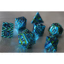 Forged Gaming Aqua Lore 7 Piece Metal Dice Set
