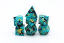 Hymgho Gemstone Dice - Synthetic Turquoise Polyhedral Set (7)