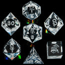 Hymgho Sharp Edge Resin Dice: Captured Magic White Crystal