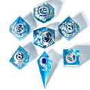 Hymgho Sharp Edge Resin Dice: "Always Watching" Blue Eyeball