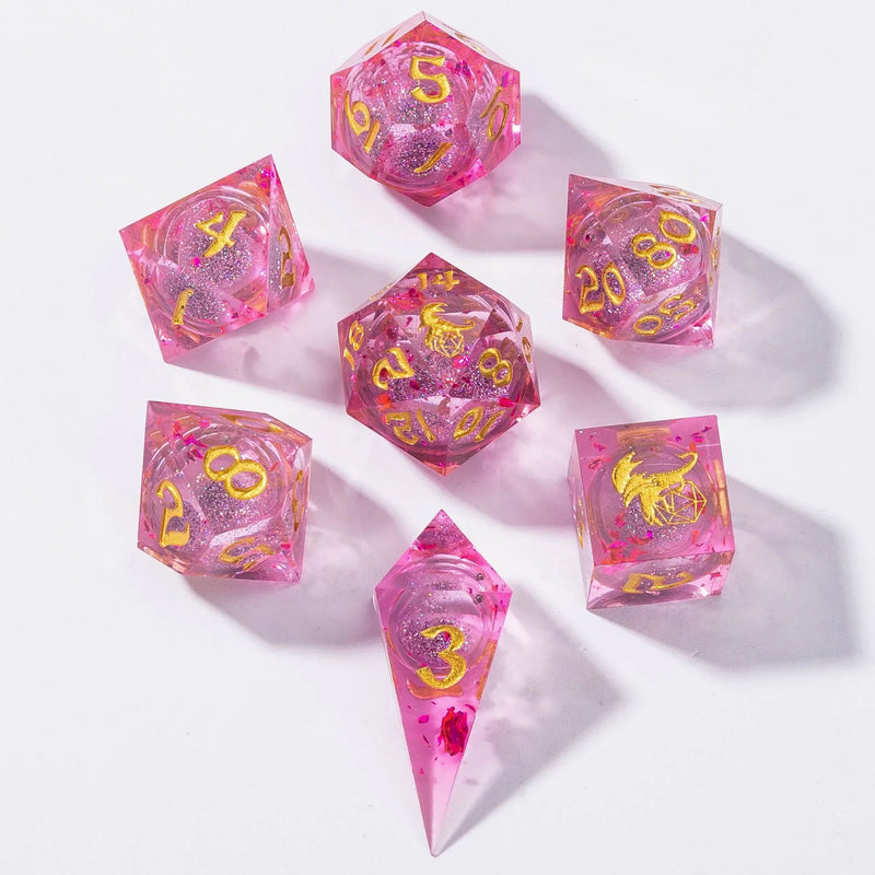 Hymgho Captured Magic Liquid Core Hand Sanded Sharp Edge Resin - Pink