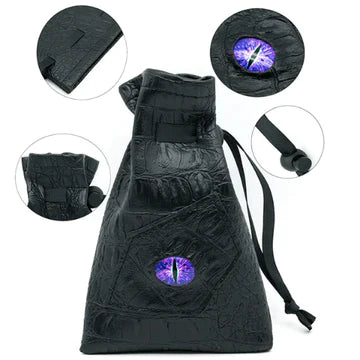 Foam Brain Games Black Leatherette Dark Mage Eye Dice Bag