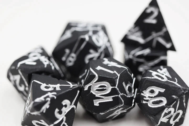 Foam Brain Games Black Quarry RPG Metal Dice Set