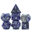 Foam Brain Games RPG Gemstone Dice Set - Blue-Vein Engraved