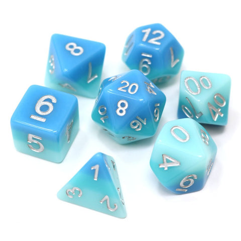 Die Hard Dice 7 Die RPG Dice Set: Ocean Breeze