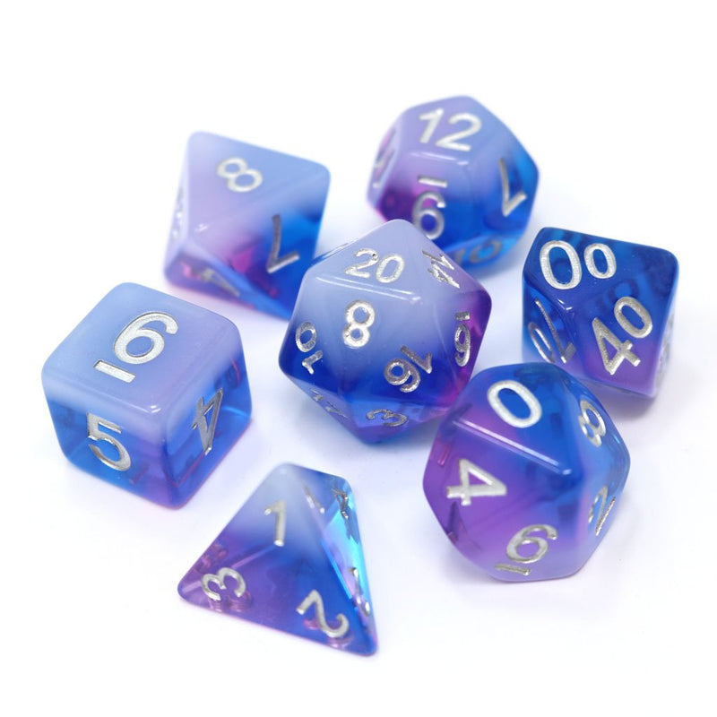 Die Hard Dice 7 Die RPG Dice Set: Fae Flash