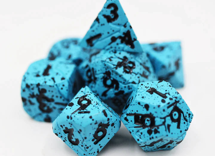 Foam Brain Games Blue Quarry RPG Metal Dice Set