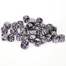 Chessex Gemini: 12MM D6 Purple Steel/White (36)