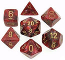 Chessex Vortex: Burgundy/Gold 7 Dice Set