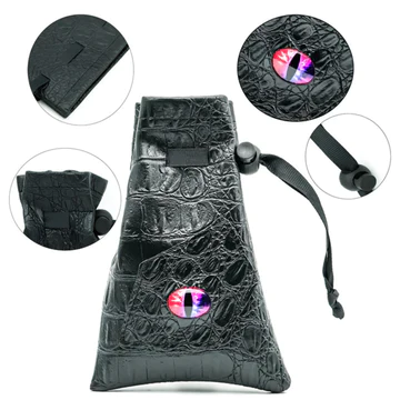 Foam Brain Games Black Leatherette Changeling Eye Dice Bag