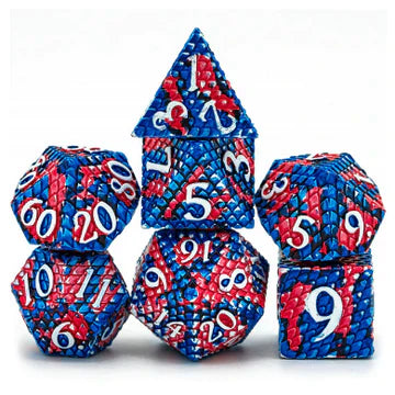 Foam Brain Games: Metal RPG Dice Set: Dragon Scale: Coral Reef