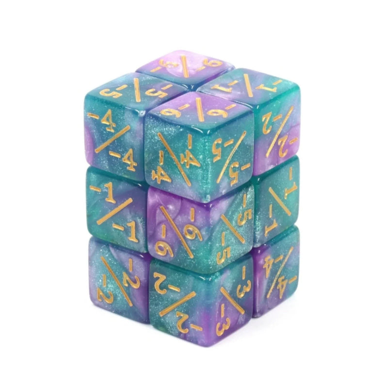 Foam Brain Games -1/-1 Counters - Light Blue & Purple Glitter