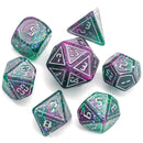 Foam Brain Games: Cybernated Pink & Green RPG Dice Set