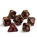 Die Hard Dice 7pc RPG Set - Elessia Dagda with Gold
