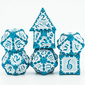 Foam Brain Games Dagger of Venom: Blue PRG Metal Dice Set