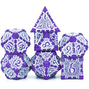 Foam Brain Games Dagger of Venom: Purple PRG Metal Dice Set