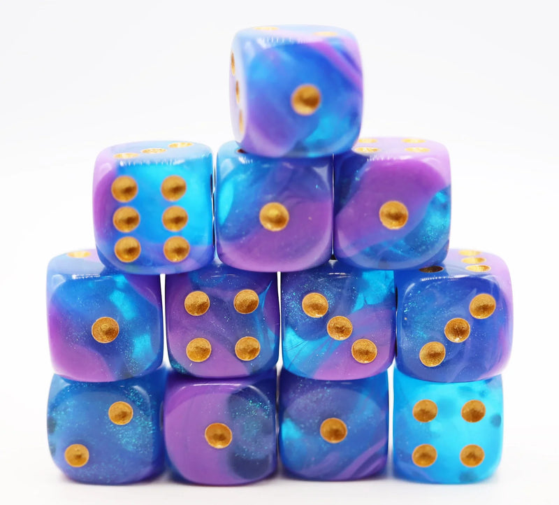 Foam Brain Games 12 Piece Pip D6's - Stratus Glitter