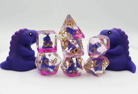 Foam Brain Games RPG Dice Set: Purple T-Rex
