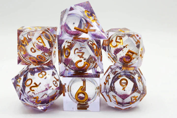 Foam Brain Games Sharp Edge Liquid Core RPG Dice Set: Purple