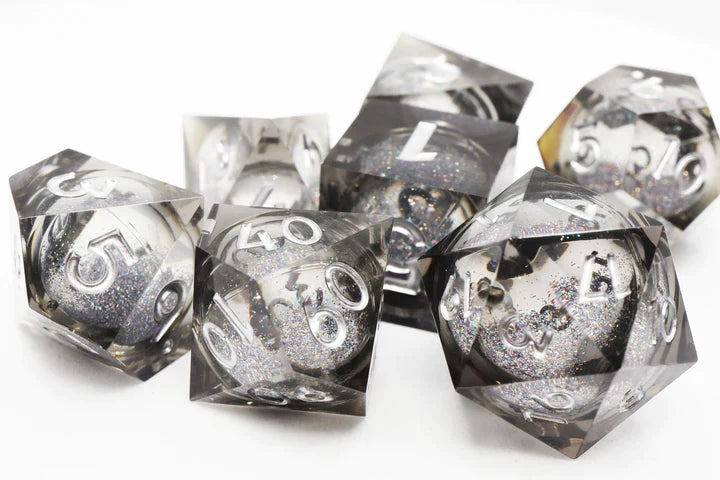 Foam Brain Games Sharp Edge Liquid Core RPG Dice Set: Black