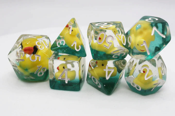 Foam Brain Games RPG Dice Set: Rubber Duckie
