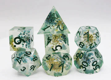 Foam Brain Games Sharp Edge Spring Meadow Resin RPG Dice Set