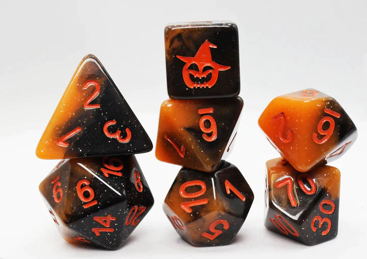 Foam Brain Games Halloween Pumpkin RPG Dice Set