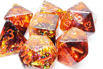 Foam Brain Games Pumpkin Light RPG Dice Set
