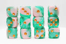 Foam Brain Games 12 Piece Pip D6's - Glow Worm Glitter