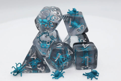 Foam Brain Games RPG Dice Set: Teal Octopus