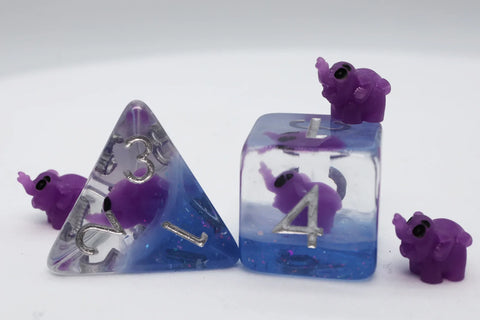 Foam Brain Games RPG Dice Set: Purple Elephant