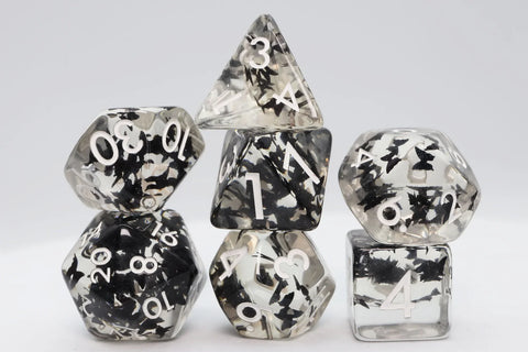 Foam Brain Games RPG Dice Set: Butterfly Kiss Black