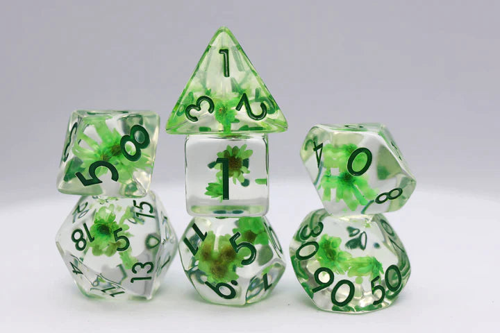 Foam Brain Games Green Daisy RPG Dice Set