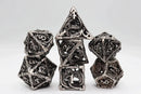 Foam Brain Games Hollow Chained Dragon: Silver RPG Metal Dice Set