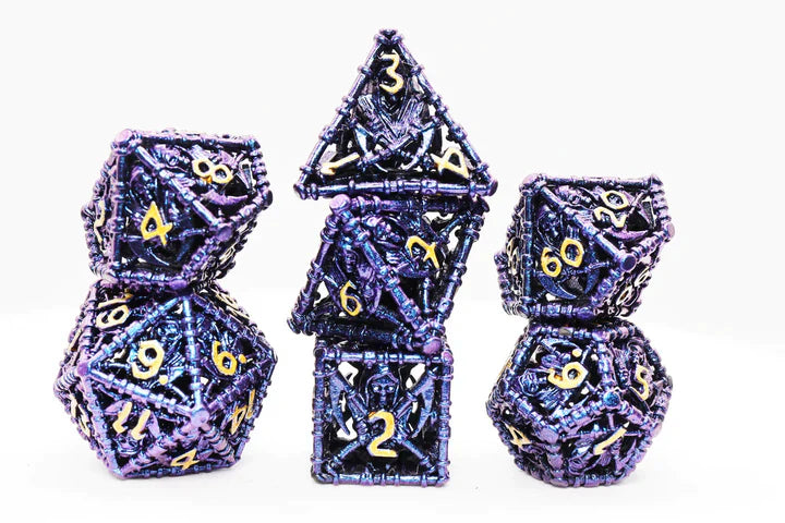Foam Brain Games Grim Scythe: Purple RPG Metal Dice Set