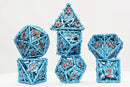 Foam Brain Games Grim Scythe: Blue RPG Metal Dice Set