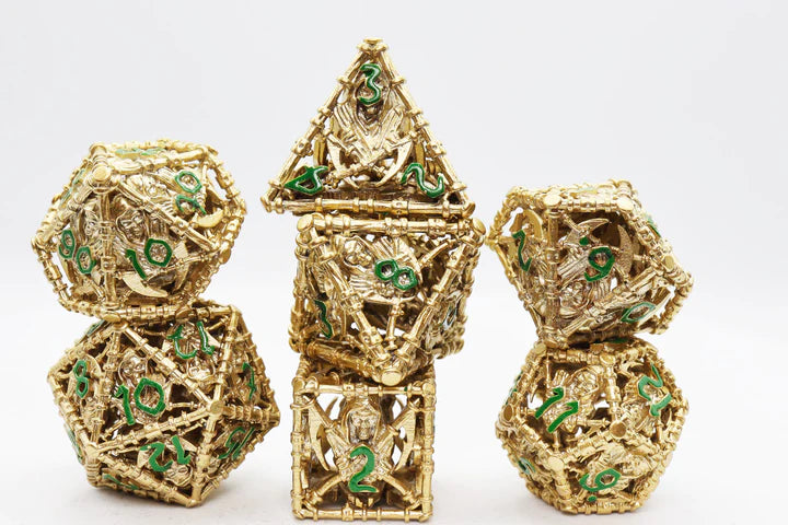 Foam Brain Games Grim Scythe: Gold RPG Metal Dice Set