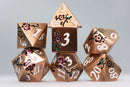 Foam Brain Games RPG Metal Dice Set - Copper with Red Orchids