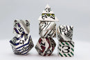Foam Brain Games RPG Metal Dice Set - Platinum with Rainbow Mica
