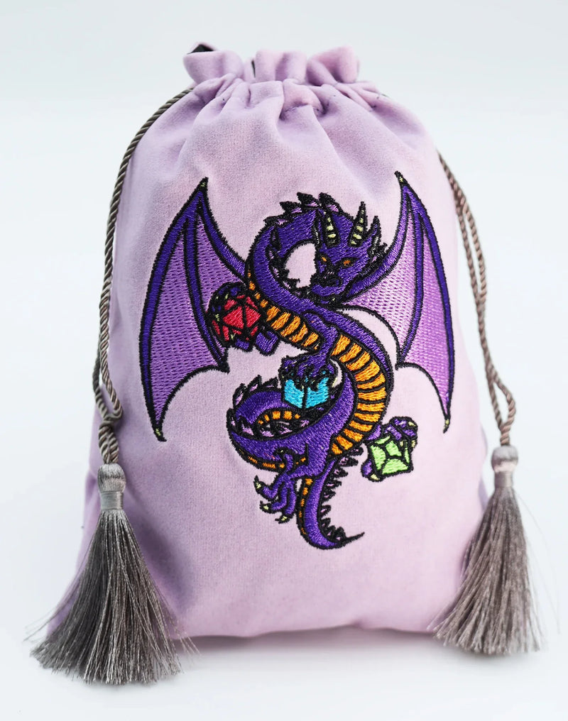 Foam Brain Games Dice Bag: Purple Dragon
