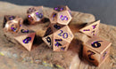 Forged Gaming Forged Lore Antique Copper with Purple Mica  7 Piece Metal Dice Set
