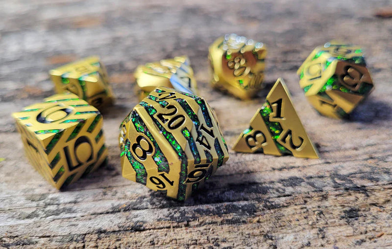 Forged Gaming Gersidi's Jade 7 Piece Metal Dice Set