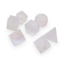 Norse Foundry 7 Die Glass RPG Dice Set: Raised Font Frosted Rainbow K9 Glass